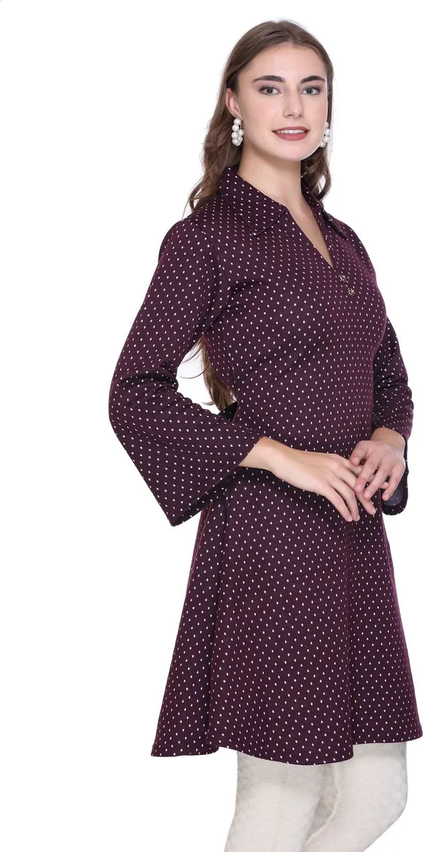 Rosary_Women_Printed_A-line_Kurta_(Maroon)