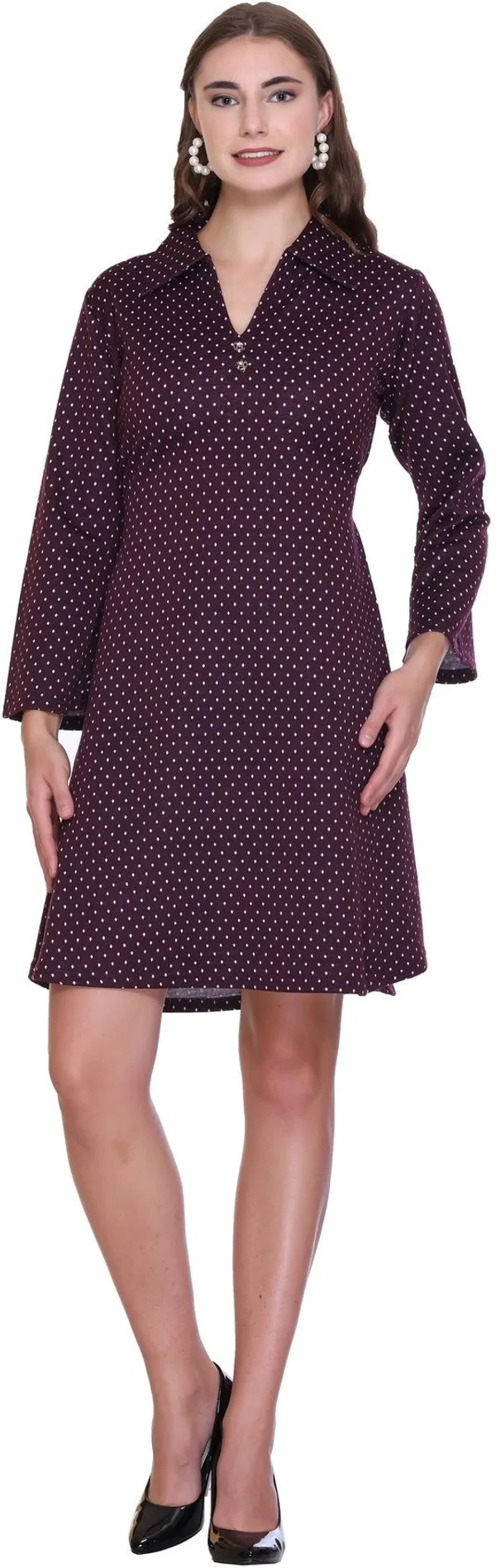 Rosary_Women_Printed_A-line_Kurta_(Maroon)