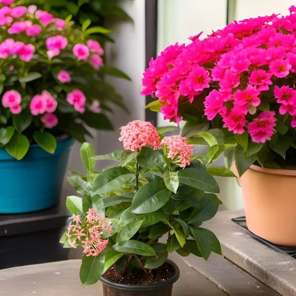 Rongon_Flower_Ixora_Mini_Red_Flowering_Plant_(Hybrid)_For_Outdoor_With_Grow_Bag