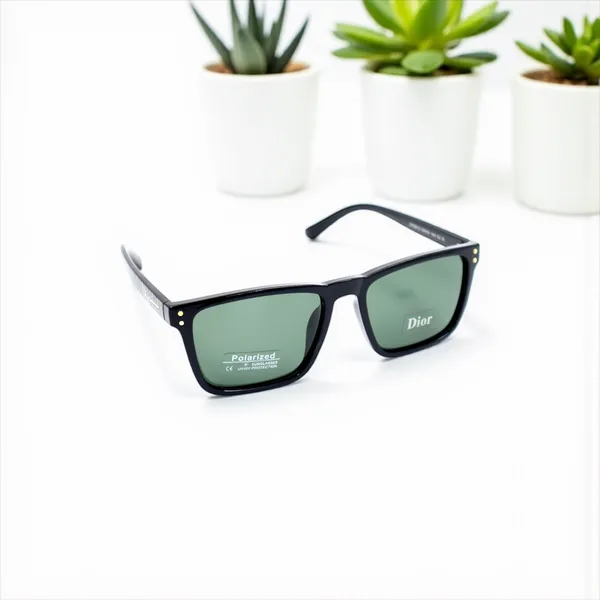 SwamiRaj_EyeWorld_Square_Sunglasses,_Medium,_Polarized_UV_Lens,_Glossy_Finish,_Lightweight_Frame_(_Black_with_Green)
