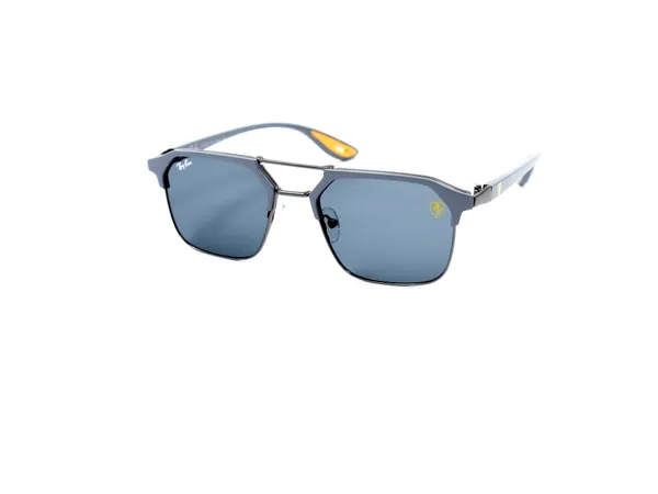 SwamiRaj_EyeWorld_Flat_Sunglasses,_Medium,_Full_Black_Polarized_Lens,_Grey_Metal-Acetate_Frame_(Black)