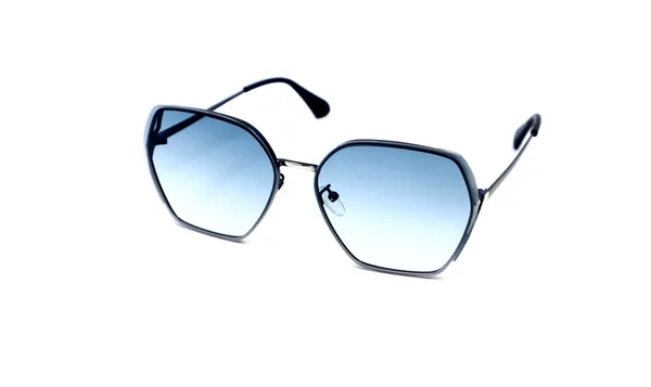 SwamiRaj_EyeWorld_Hexagon_Sunglasses_with_Rich_Looks_(Titanium_Frame,_Dual_Shaded_Polycarbonate_Lens,_UV_Protected)_(Blue_Matt)