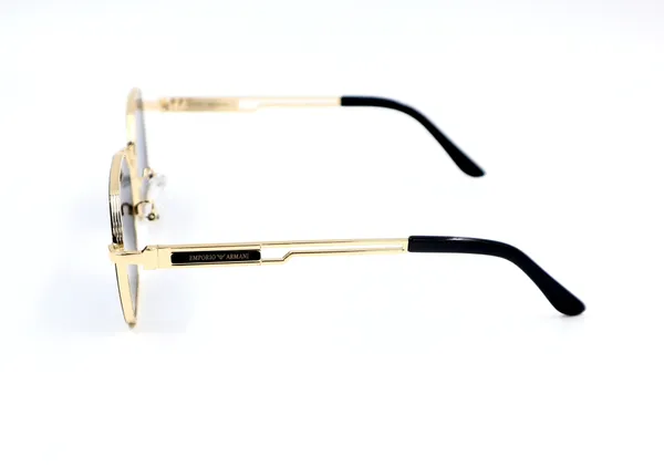 SwamiRaj_EyeWorld_Golden_with_Black_–_Hexagonal_Sunglasses_(Titanium_Frame,_Black_Polycarbonate_Lens,_UV_Protected_)_(KK1001_Golden_with_Black)