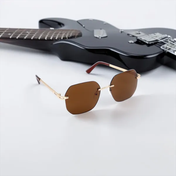 SwamiRaj_EyeWorld_Rimless_Rose_Gold_with_Brown_Rimless_Sunglasses_with_Titanium_Frame,_&_UV_Protected_Polycarbonate_Lens_Ideal_for_Men_&_Women_(JS_78943_Golden_with_Brown)