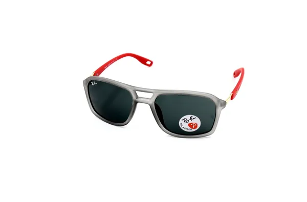 SwamiRaj_EyeWorld_Square_Sunglasses,_Medium,_UV_Protected_Black_Glass_Lens,_Soft_Rubber_Frame_(Grey-Red)