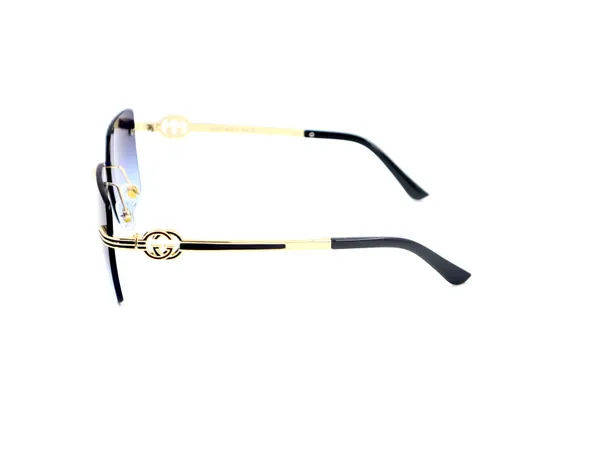 SwamiRaj_EyeWorld_Rimless_Golden_with_Blue__Square_Rimless_Sunglasses_(Titanium_Frame,_Blue_Shaded_Polycarbonate_Lens,_UV_Protected)_(OW_3168_Golden_with_Blue)