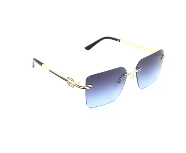 SwamiRaj_EyeWorld_Rimless_Golden_with_Blue__Square_Rimless_Sunglasses_(Titanium_Frame,_Blue_Shaded_Polycarbonate_Lens,_UV_Protected)_(OW_3168_Golden_with_Blue)