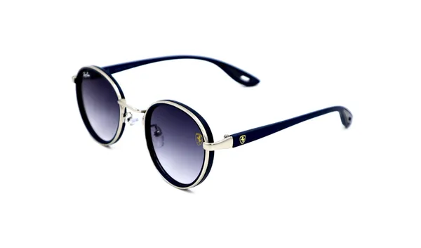 Navy_Blue_with_Silver_Ray-Ban_with_Ferrari_Addition_Round,_Medium,_UV_Protected_Polycarbonate_Lens,__Navy_Blue_with_Silver_Metal-Acetate_Frame_with_Soft_Rubber_Grip,_Unisex_–_First_Copy