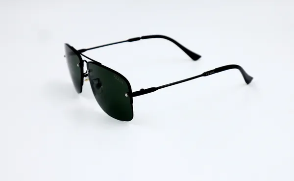 SwamiRaj_EyeWorld_Square_Premium_Branded_Sunglasses_with_Stylish_Rich_Looking_UV_Protected_Polycarbonate__Lens_for_Men_&_Women._(7939_Black_with_Green)