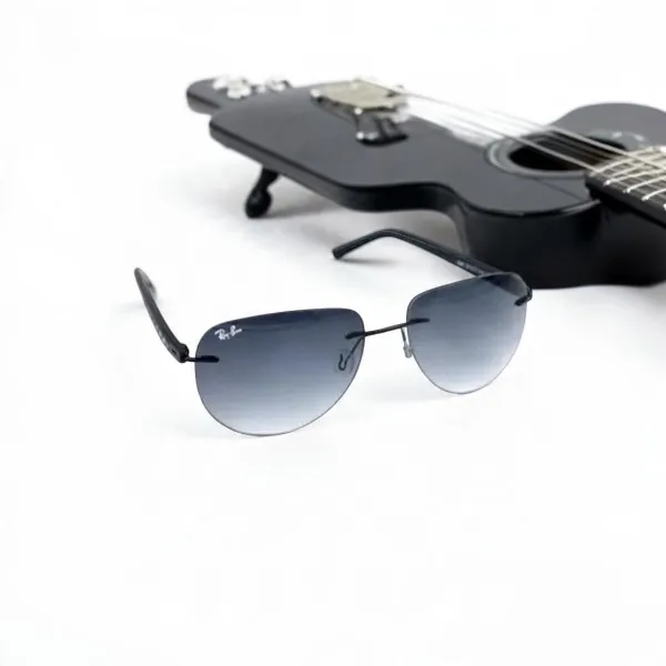SwamiRaj_EyeWorld_Rimless_Aviator_Sunglasses_For_Men_&_Women_With_Very_Light_Weight_Titanium_Frame_&_UV_Protected_Polycarbonate_Lens_(RB_8687_Black_D.C.)