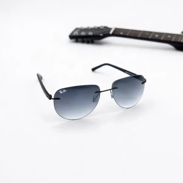 SwamiRaj_EyeWorld_Rimless_Aviator_Sunglasses_For_Men_&_Women_With_Very_Light_Weight_Titanium_Frame_&_UV_Protected_Polycarbonate_Lens_(RB_8687_Black_D.C.)
