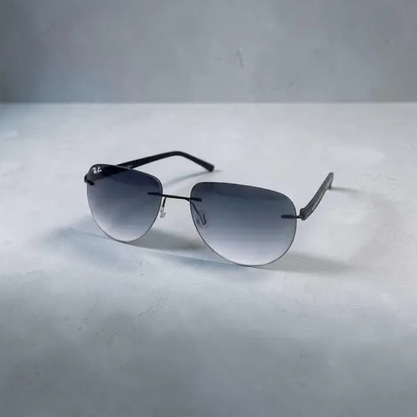 SwamiRaj_EyeWorld_Rimless_Aviator_Sunglasses_For_Men_&_Women_With_Very_Light_Weight_Titanium_Frame_&_UV_Protected_Polycarbonate_Lens_(RB_8687_Black_D.C.)