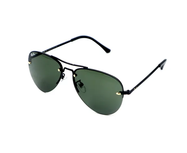 SwamiRaj_EyeWorld_Black_with_Green_Aviator_Half_Rimless_Sunglasses_For_Men_&_Women_With_Very_Light_Weight_Titanium_Frame_&_UV_Protected_Polycarbonate_Lens