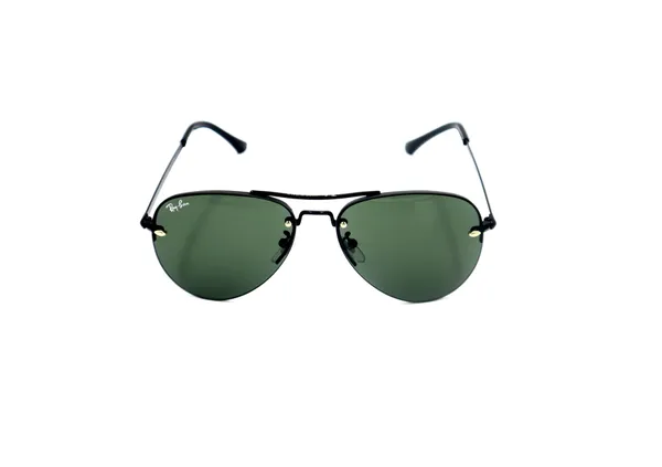SwamiRaj_EyeWorld_Black_with_Green_Aviator_Half_Rimless_Sunglasses_For_Men_&_Women_With_Very_Light_Weight_Titanium_Frame_&_UV_Protected_Polycarbonate_Lens