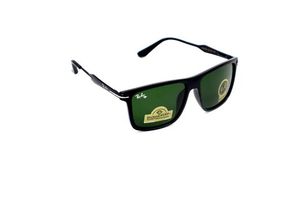 SwamiRaj_EyeWorld_Square_Glass_Fitted_Sunglasses_(Acetate_Frame,_UV_Protected_B2_Glass_Lens_)_(_3668_Black_with_Green)