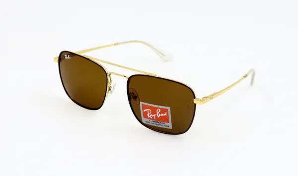 SwamiRaj_EyeWorld_Square_Glass_Fitted_Sunglasses_(Titanium_Frame,_UV_Protected_B2_Glass_Lens)_(_3588_Golden_with_Brown)