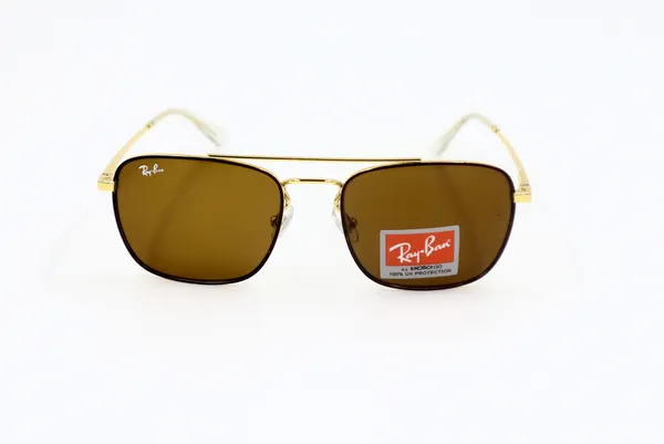 SwamiRaj_EyeWorld_Square_Glass_Fitted_Sunglasses_(Titanium_Frame,_UV_Protected_B2_Glass_Lens)_(_3588_Golden_with_Brown)