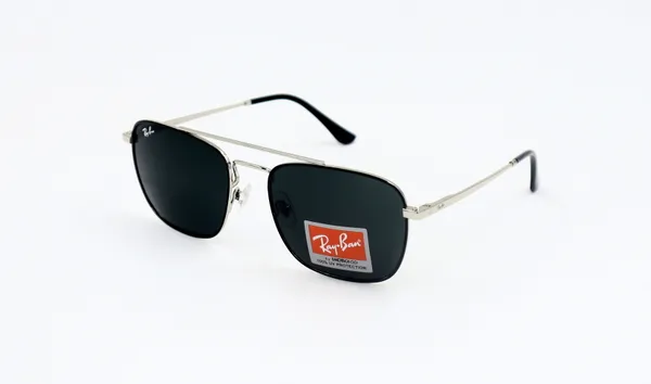 SwamiRaj_EyeWorld_Square_Glass_Fitted_Sunglasses_(Titanium_Frame,_UV_Protected_B2_Glass_Lens)_(3588_Silver_with_Black)