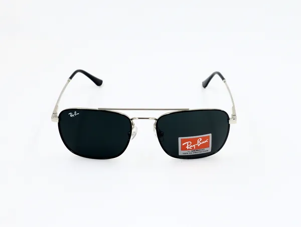 SwamiRaj_EyeWorld_Square_Glass_Fitted_Sunglasses_(Titanium_Frame,_UV_Protected_B2_Glass_Lens)_(3588_Silver_with_Black)