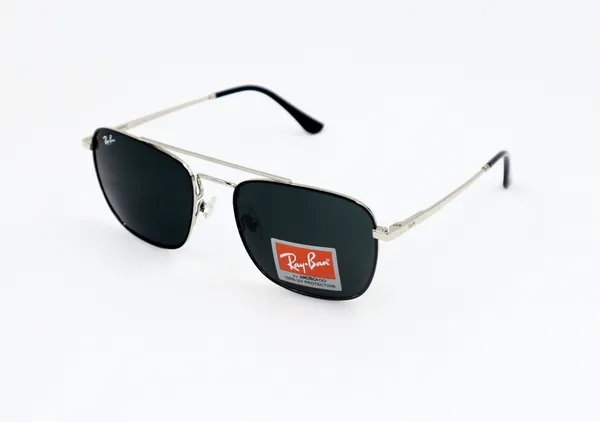 SwamiRaj_EyeWorld_Square_Glass_Fitted_Sunglasses_(Titanium_Frame,_UV_Protected_B2_Glass_Lens)_(3588_Silver_with_Black)