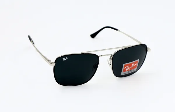 SwamiRaj_EyeWorld_Square_Glass_Fitted_Sunglasses_(Titanium_Frame,_UV_Protected_B2_Glass_Lens)_(3588_Silver_with_Black)