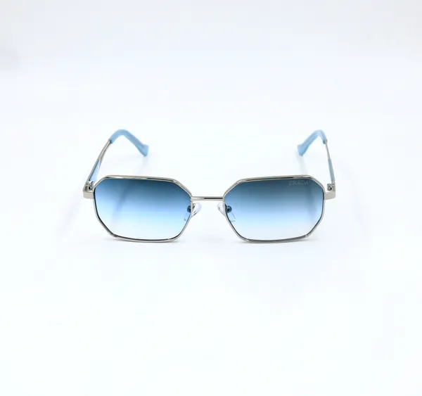 SwamiRaj_EyeWorld_Hexagonal_Premium_Branded_Sunglasses_with_Stylish_Rich_Looking_UV_Protected_Dual_Shaded_Polycarbonate_Lens_for_Men_&_Women_(_C1332_Silver_with_Blue)