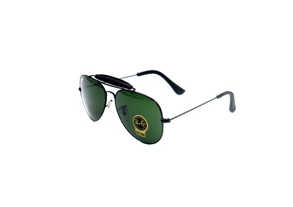 SwamiRaj_EyeWorld__Aviator_Glass_Fitted_Sunglasses_For_Men_&_Women_With_Very_Light_Weight_Titanium_Frame_&_UV_Protected_B2_Glass_Lens._(RB_3422__Black_with_Green)