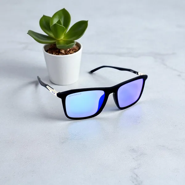 SwamiRaj_EyeWorld_Sporty_Sunglasses,_Medium,_Polarized_UV_Lens,_Lightweight_Frame_(Black_with_Blue_Mercury)