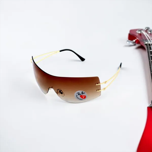 SwamiRaj_EyeWorld__Rimless_One_Piece__Premium_Branded_Sunglasses_with_Stylish_Rich_Looking_UV_Protected_Polarized_Lens__for_Men_&_Women__(8058_Golden_with_Brown_)