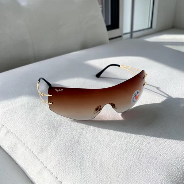 SwamiRaj_EyeWorld__Rimless_One_Piece__Premium_Branded_Sunglasses_with_Stylish_Rich_Looking_UV_Protected_Polarized_Lens__for_Men_&_Women__(8058_Golden_with_Brown_)