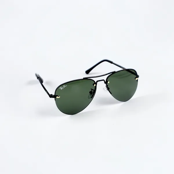 SwamiRaj_EyeWorld_Black_with_Green_Aviator_Half_Rimless_Sunglasses_For_Men_&_Women_With_Very_Light_Weight_Titanium_Frame_&_UV_Protected_Polycarbonate_Lens