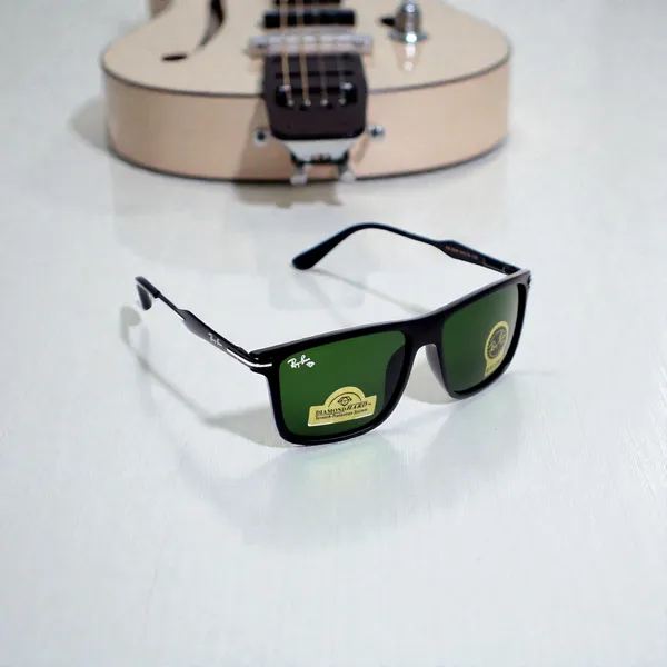 SwamiRaj_EyeWorld_Square_Glass_Fitted_Sunglasses_(Acetate_Frame,_UV_Protected_B2_Glass_Lens_)_(_3668_Black_with_Green)