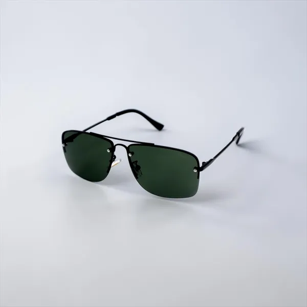 SwamiRaj_EyeWorld_Square_Premium_Branded_Sunglasses_with_Stylish_Rich_Looking_UV_Protected_Polycarbonate__Lens_for_Men_&_Women._(7939_Black_with_Green)