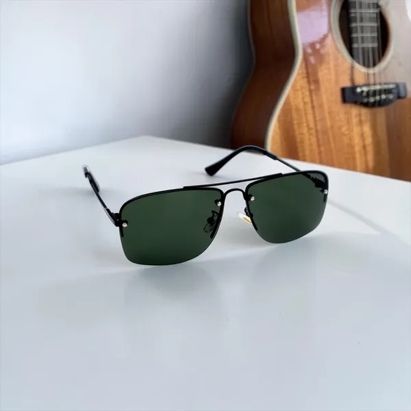 SwamiRaj_EyeWorld_Square_Premium_Branded_Sunglasses_with_Stylish_Rich_Looking_UV_Protected_Polycarbonate__Lens_for_Men_&_Women._(7939_Black_with_Green)