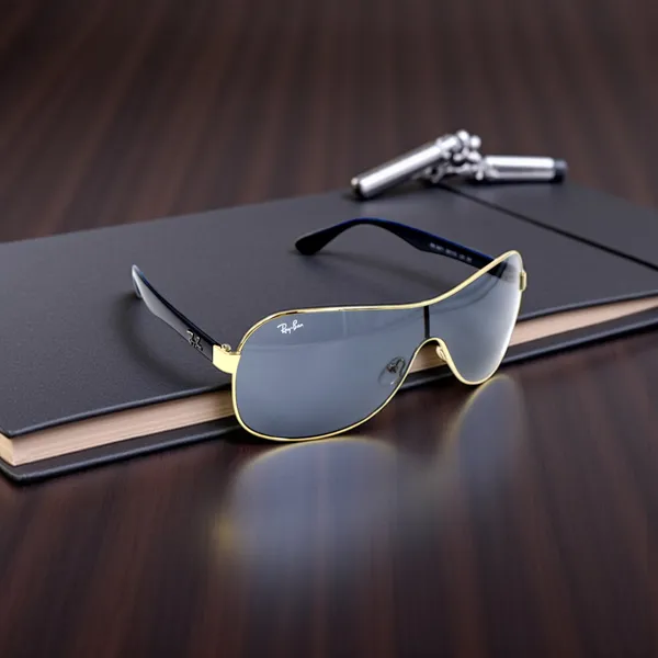 SwamiRaj_EyeWorld_One_piece_Sunglass_Golden_with_Black,_Polycarbonate_UV_Protected_Lens,_Unisex