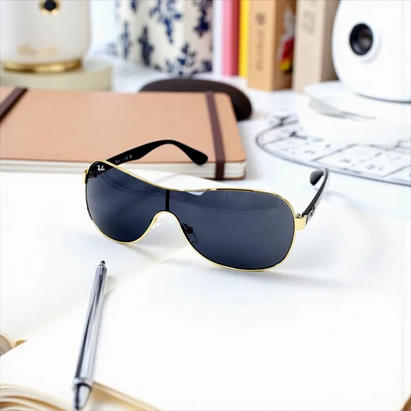 SwamiRaj_EyeWorld_One_piece_Sunglass_Golden_with_Black,_Polycarbonate_UV_Protected_Lens,_Unisex