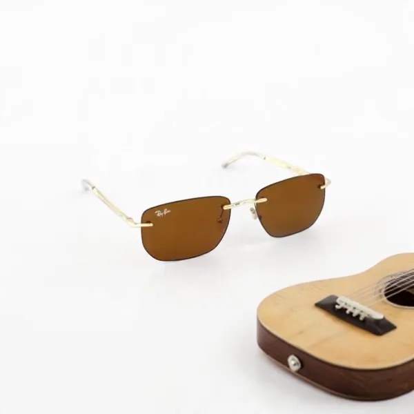SwamiRaj_EyeWorld_Latest_&_Most_Trending_Rimless_Sunglasses_For_Men_&_Women_With_Very_Light_Weight_Titanium_Frame_&_UV_Protected_Polycarbonate_Lens_(RB_25069_Golden_with_Brown)