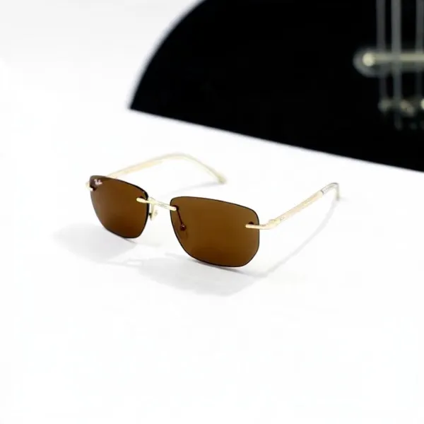 SwamiRaj_EyeWorld_Latest_&_Most_Trending_Rimless_Sunglasses_For_Men_&_Women_With_Very_Light_Weight_Titanium_Frame_&_UV_Protected_Polycarbonate_Lens_(RB_25069_Golden_with_Brown)