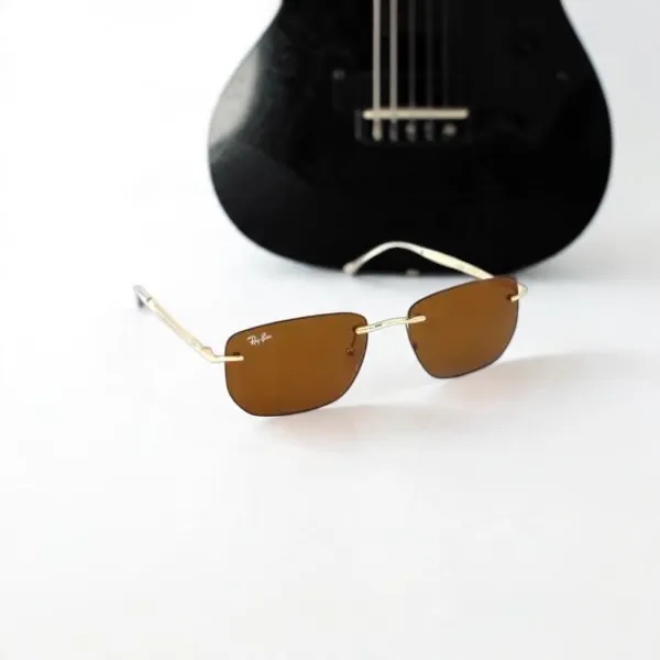 SwamiRaj_EyeWorld_Latest_&_Most_Trending_Rimless_Sunglasses_For_Men_&_Women_With_Very_Light_Weight_Titanium_Frame_&_UV_Protected_Polycarbonate_Lens_(RB_25069_Golden_with_Brown)
