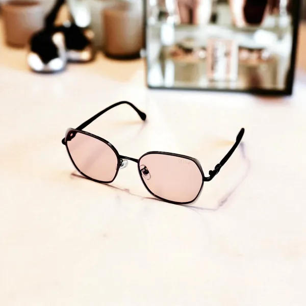SwamiRaj_EyeWorld_Hexagon_Sunglasses_(Titanium_Frame,_Dual_Shaded_Polycarbonate_Lens,_UV_Protected)_(Pink)