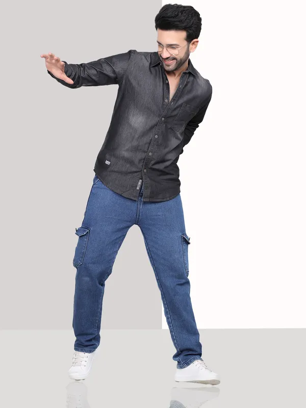Black_Full_Sleeve_Denim_Casual_Shirt_|_Premium_Spread_Super_Soft_Collar_Shirts