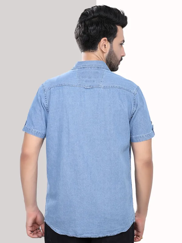 Icewash_Denim_Half_Sleeve_Casual_Shirt_|_Premium_Spread_Super_Soft_Collar_Shirts