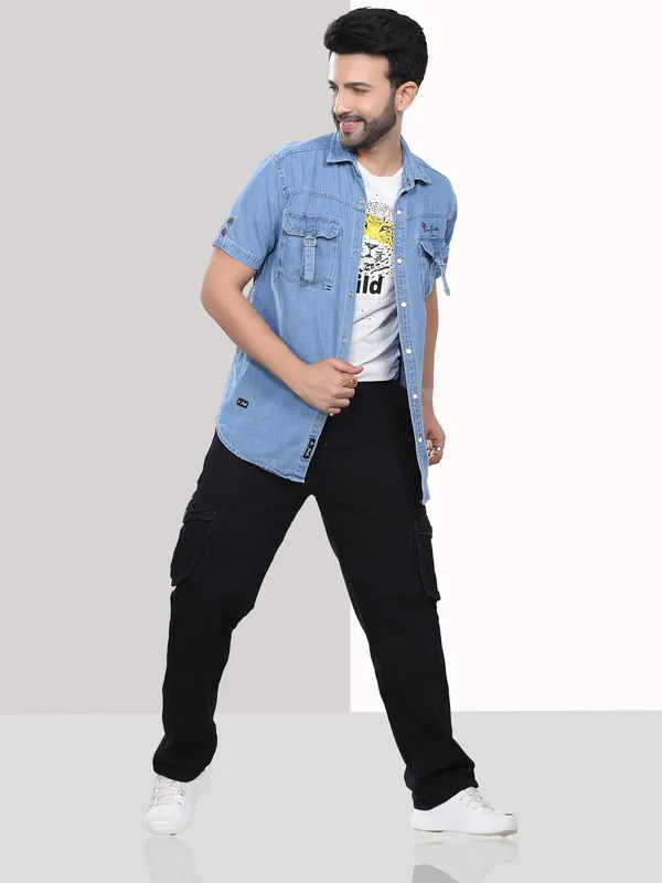 Icewash_Denim_Half_Sleeve_Casual_Shirt_|_Premium_Spread_Super_Soft_Collar_Shirts