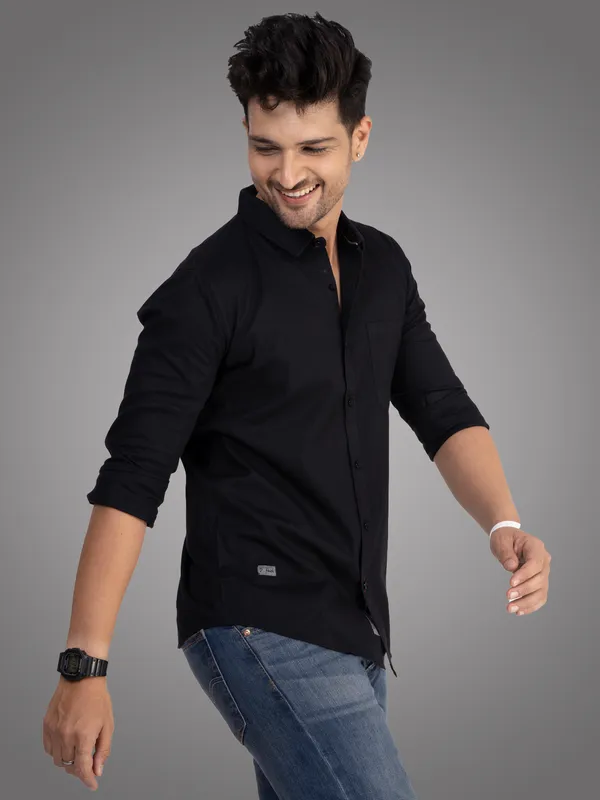 Black_Full_Sleeve_Casual_Shirt_for_Men_|_Pure_Cotton_Shirt