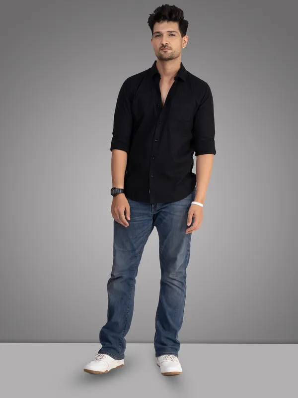 Black_Full_Sleeve_Casual_Shirt_for_Men_|_Pure_Cotton_Shirt