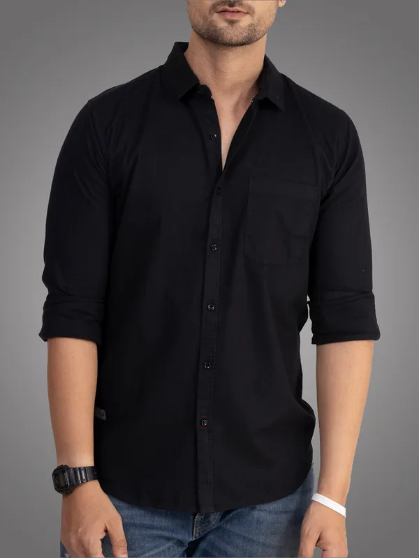 Black_Full_Sleeve_Casual_Shirt_for_Men_|_Pure_Cotton_Shirt