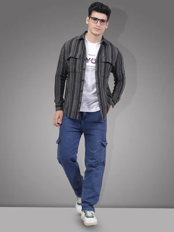 Grey__Casual_Stripe_Shirt_for_Men_|_Premium_Cotton_With_Double_Pocket