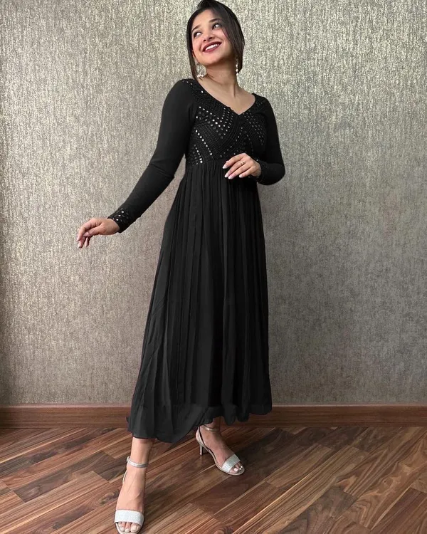Black_Georgette_Embroided_Full_Sleeve_Gown_For_Women