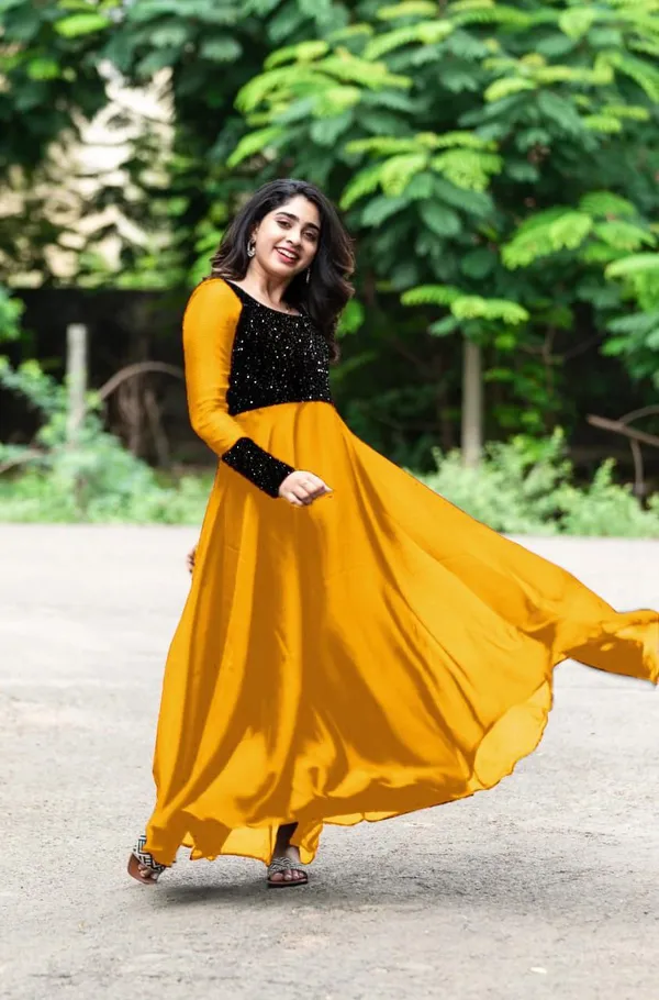Yellow_Georgette_Embroided_Full_Sleeve_Gown_For_Women