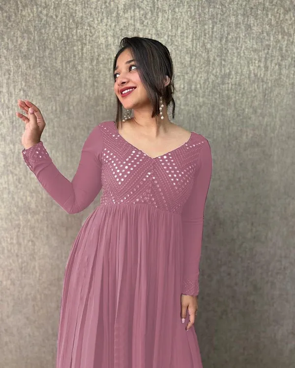 Pink_Georgette_Embroided_Full_Sleeve_Gown_For_Women
